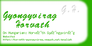 gyongyvirag horvath business card